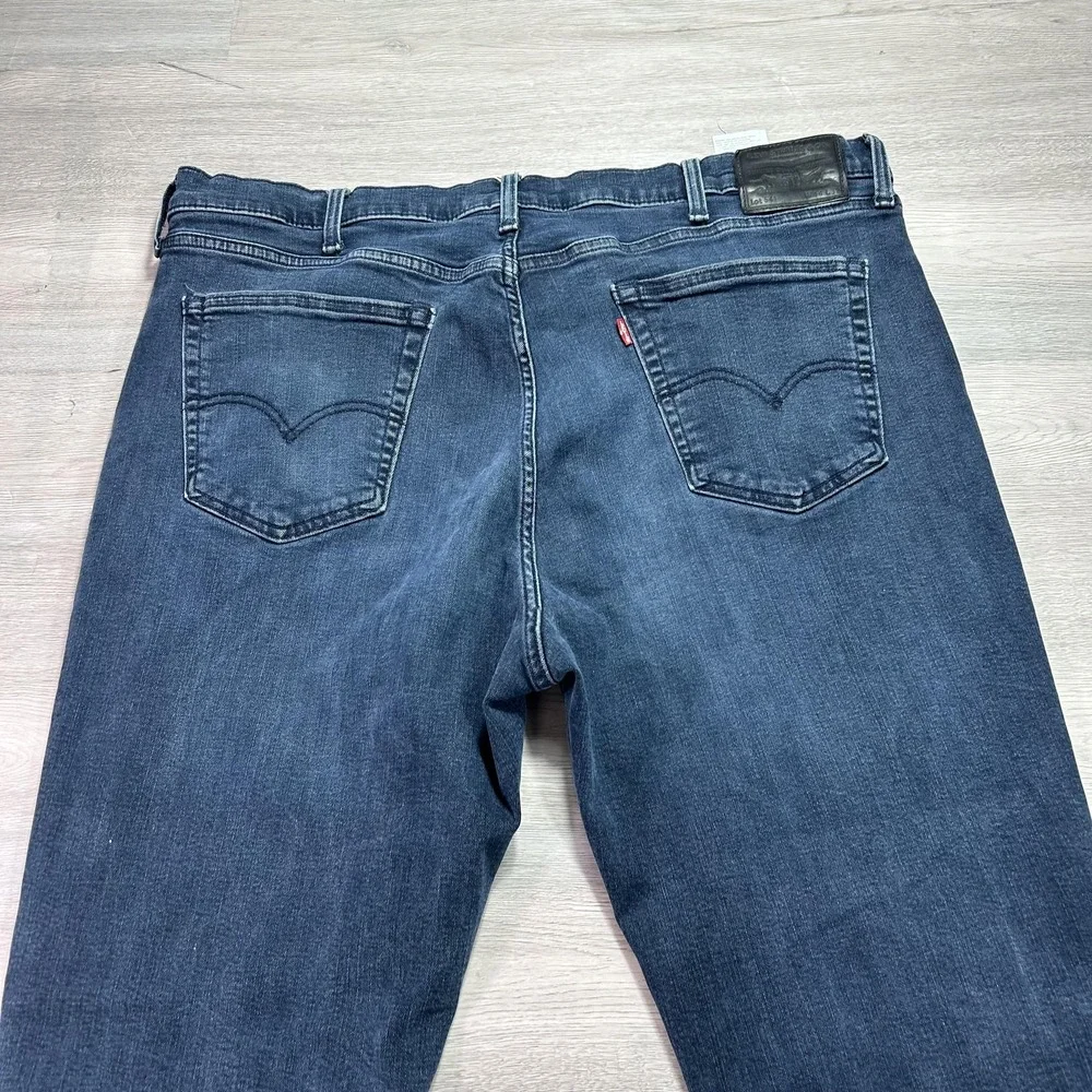 Levis 541 Jeans Mens 44x30 Blue Dark‎ Wash Athletic Fit Straight Stretch Denim